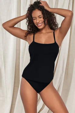 Pacifica Black Coralie Tankini Top