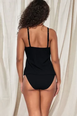 Pacifica Black Coralie Tankini Top