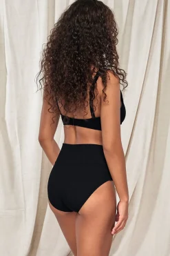 Pacifica Black Hannah High Waist Bottom