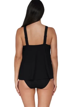 Pacifica Black Sadie Tankini Top