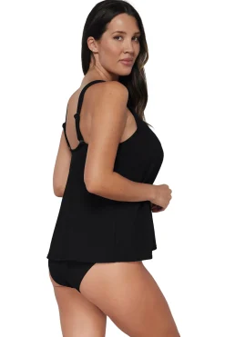 Pacifica Black Sadie Tankini Top