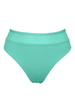 Sunsets Aqua Mist Sandbar Rib Annie High Waist Bottom