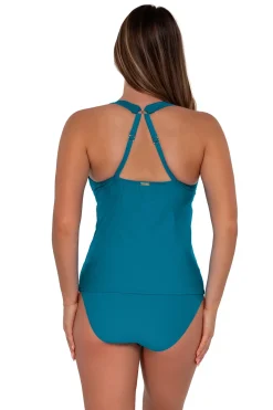 Sunsets Avalon Teal Elsie Tankini Top