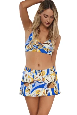 Sunsets Bali Bungalow Sporty Swim Skirt
