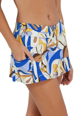 Sunsets Bali Bungalow Sporty Swim Skirt