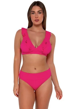 Sunsets Begonia Sandbar Rib Hannah High Waist Bottom