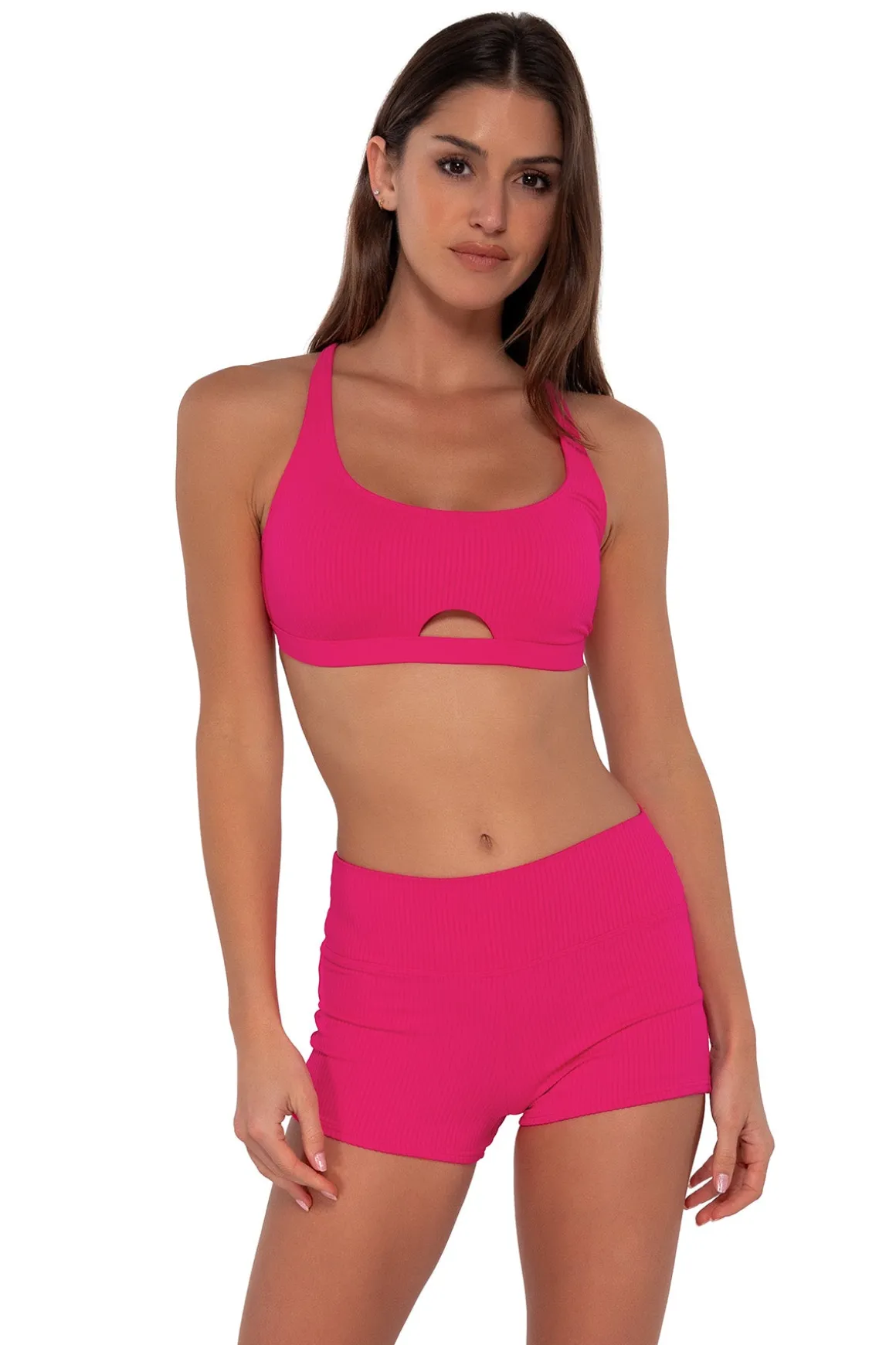Sunsets Begonia Sandbar Rib Kinsley Swim Short