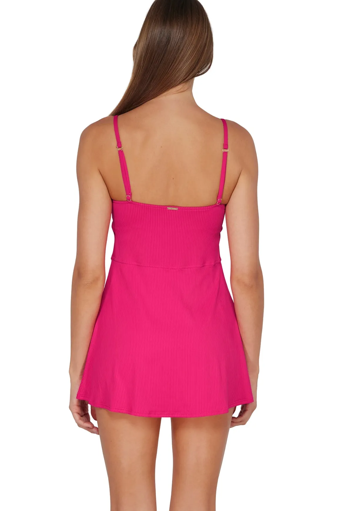 Sunsets Begonia Sandbar Rib Naomi Swim Dress One Piece