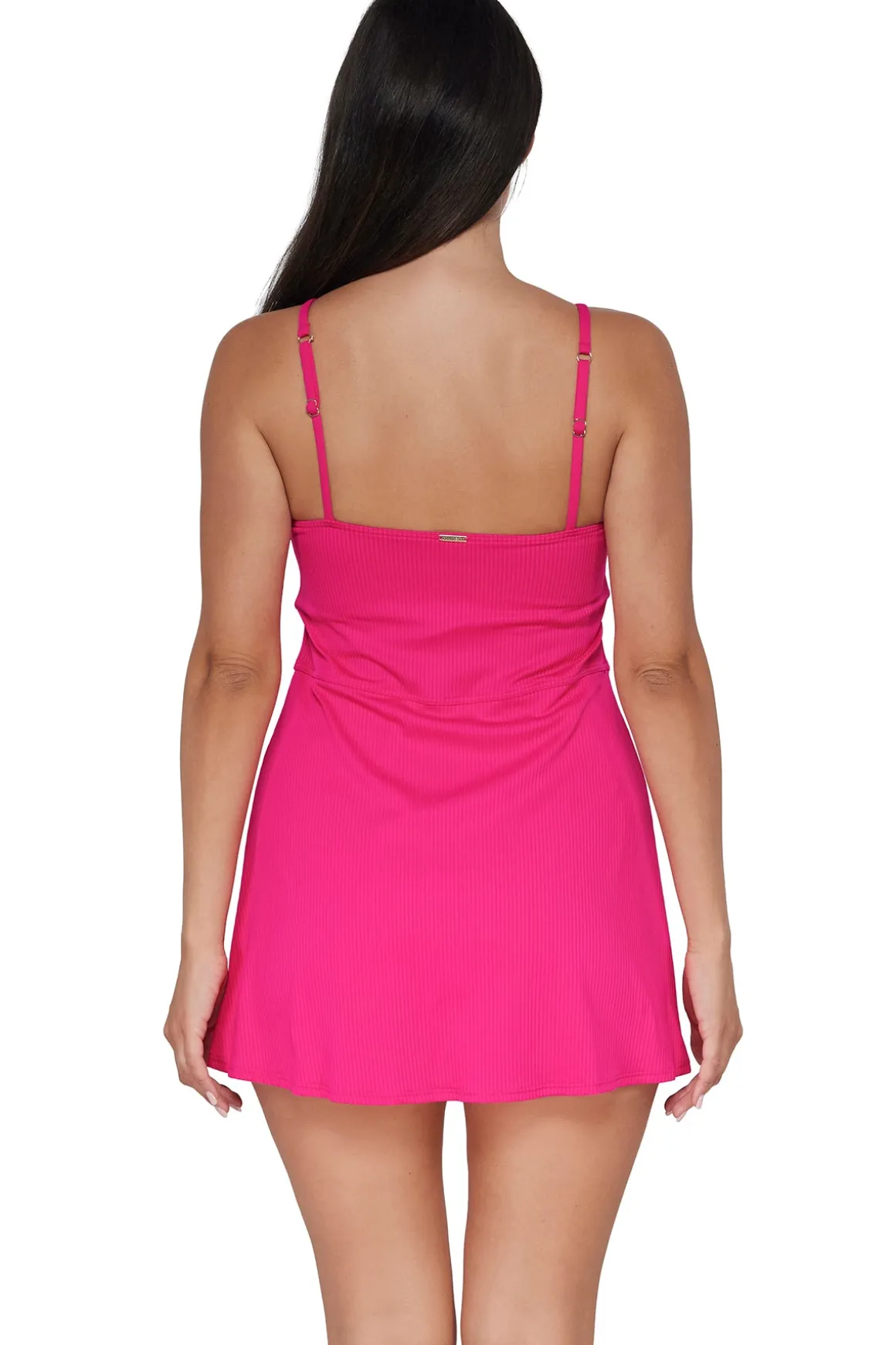 Sunsets Begonia Sandbar Rib Naomi Swim Dress One Piece