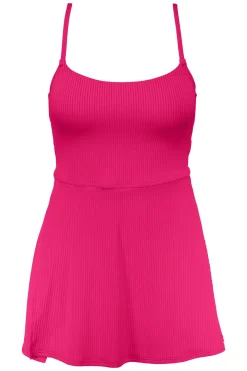 Sunsets Begonia Sandbar Rib Naomi Swim Dress One Piece