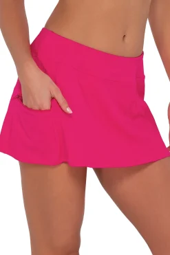 Sunsets Begonia Sandbar Rib Sporty Swim Skirt
