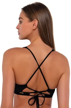 Sunsets Black Brandi Bralette Top