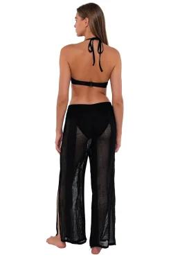 Sunsets Black Breezy Beach Pant