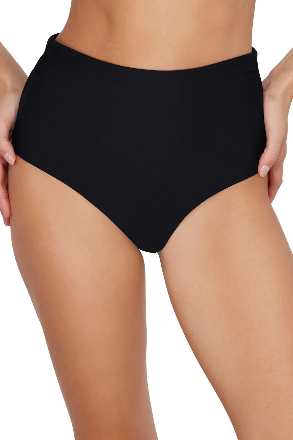 Sunsets Black Capri High Waist Bottom