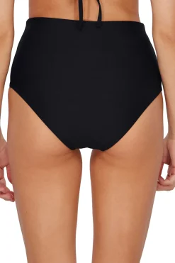 Sunsets Black Capri High Waist Bottom