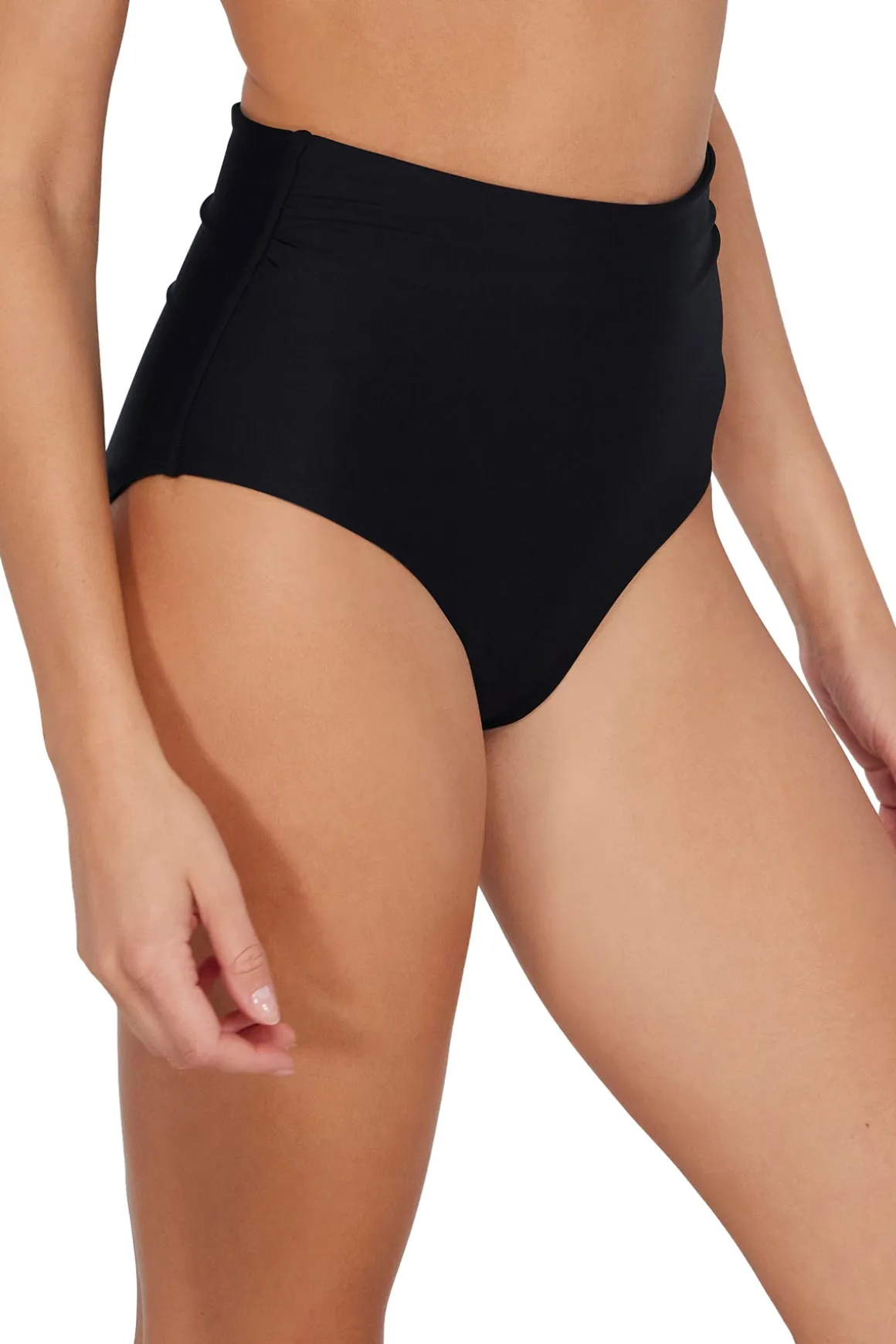 Sunsets Black Capri High Waist Bottom