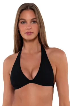 Sunsets Black Faith Halter Top