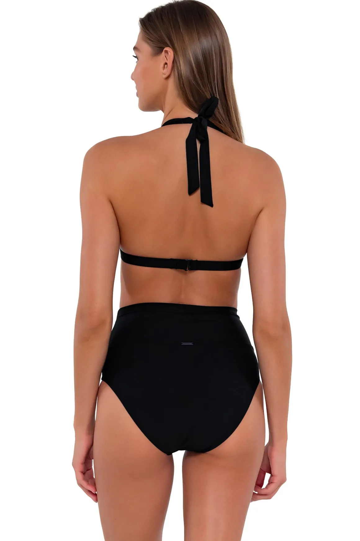 Sunsets Black Hannah High Waist Bottom