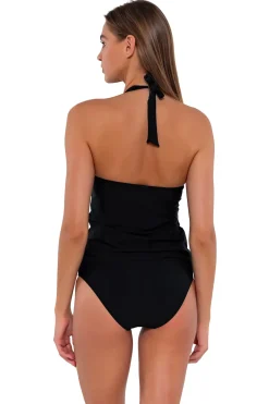 Sunsets Black Heidi Tankini Top