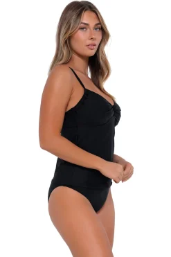 Sunsets Black Maeve Tankini Top