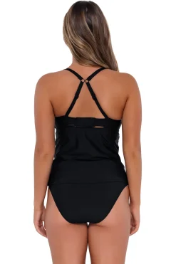 Sunsets Black Maeve Tankini Top