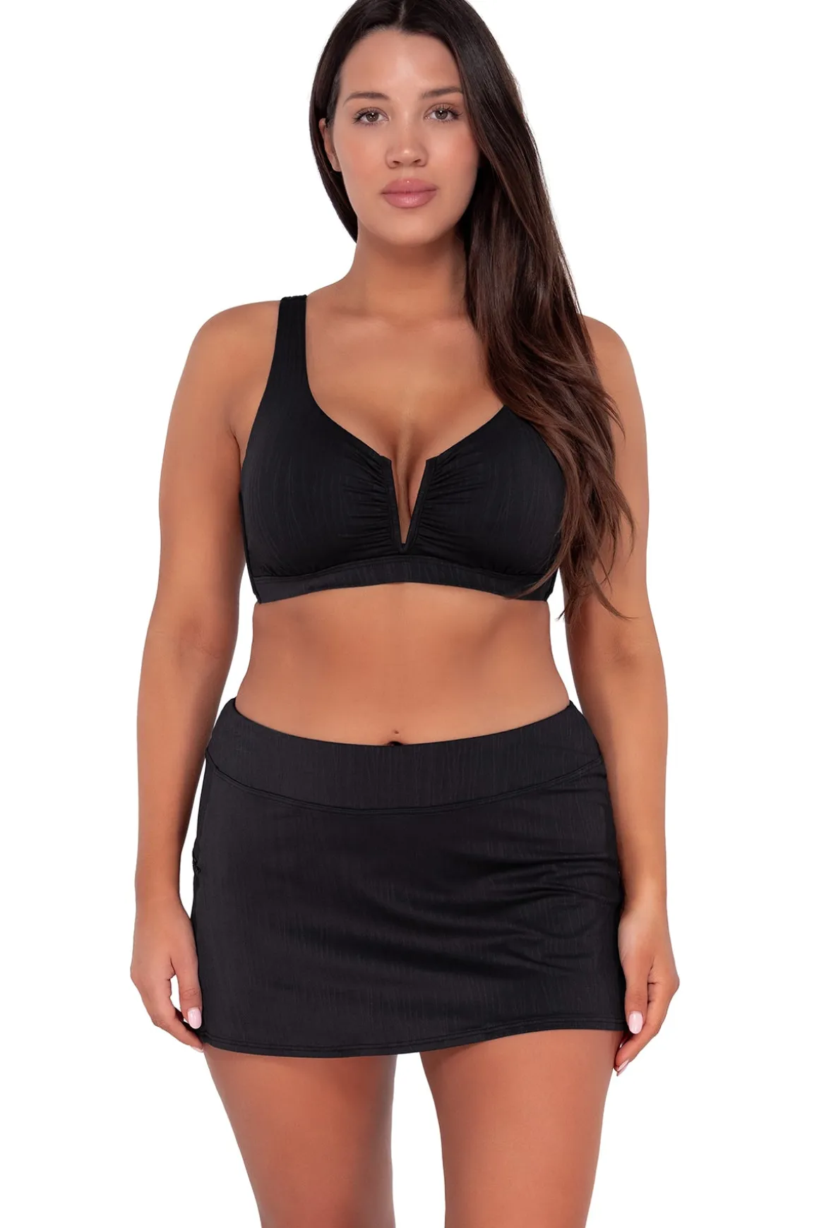 Sunsets Black Seagrass Texture Vienna V-Wire Top