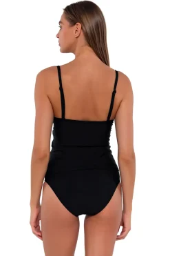 Sunsets Black Simone Tankini Top