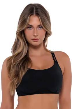 Sunsets Black Taylor Bralette Top
