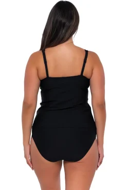 Sunsets Black Taylor Tankini Top