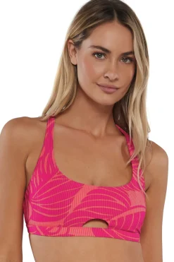 Sunsets Blushing Palms Sandbar Rib Brandi Bralette Top
