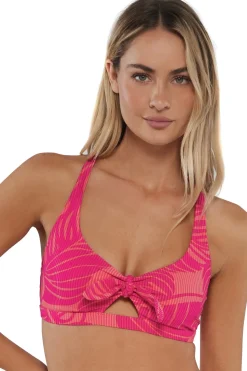 Sunsets Blushing Palms Sandbar Rib Brandi Bralette Top