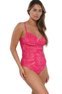 Sunsets Blushing Palms Sandbar Rib Serena Tankini Top