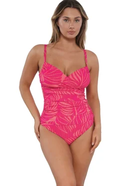 Sunsets Blushing Palms Sandbar Rib Serena Tankini Top
