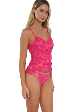 Sunsets Blushing Palms Sandbar Rib Simone Tankini Top