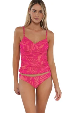 Sunsets Blushing Palms Sandbar Rib Simone Tankini Top