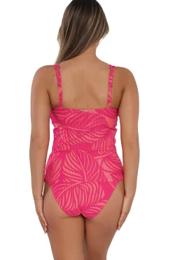 Sunsets Blushing Palms Sandbar Rib Taylor Tankini Top