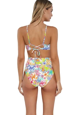 Sunsets Botanical Bliss Sandbar Rib Hannah High Waist Bottom