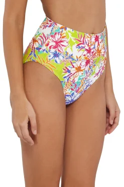 Sunsets Botanical Bliss Sandbar Rib Hannah High Waist Bottom
