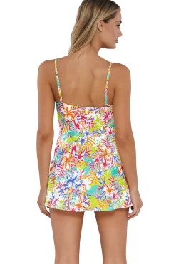 Sunsets Botanical Bliss Sandbar Rib Naomi Swim Dress One Piece
