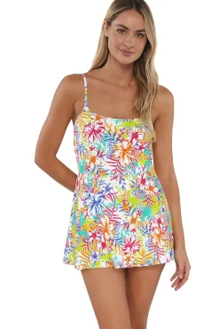 Sunsets Botanical Bliss Sandbar Rib Naomi Swim Dress One Piece