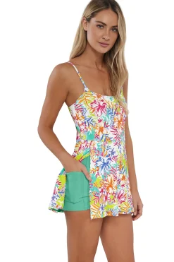 Sunsets Botanical Bliss Sandbar Rib Naomi Swim Dress One Piece