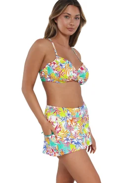 Sunsets Botanical Bliss Sandbar Rib Sporty Swim Skirt