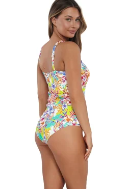 Sunsets Botanical Bliss Sandbar Rib Taylor Tankini Top