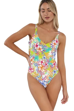 Sunsets Botanical Bliss Sandbar Rib Veronica One Piece