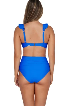 Sunsets Electric Blue Capri High Waist Bottom