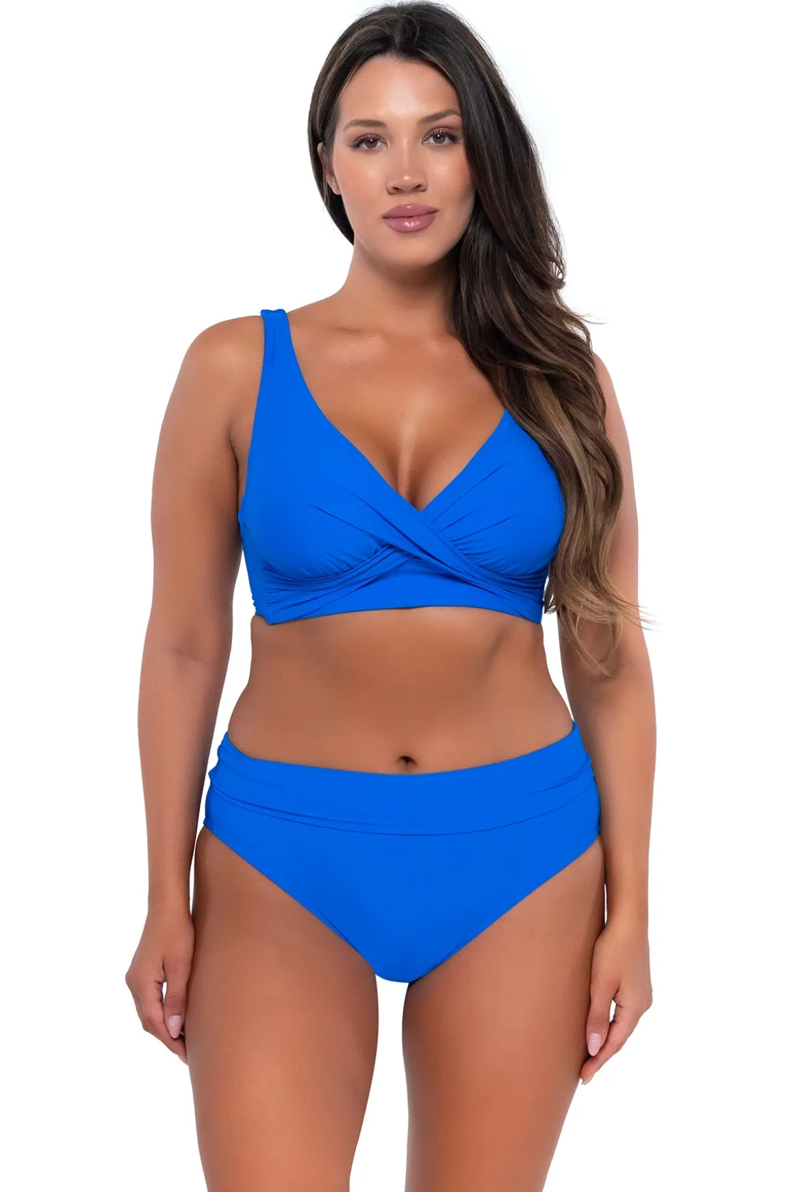 Sunsets Electric Blue Hannah High Waist Bottom