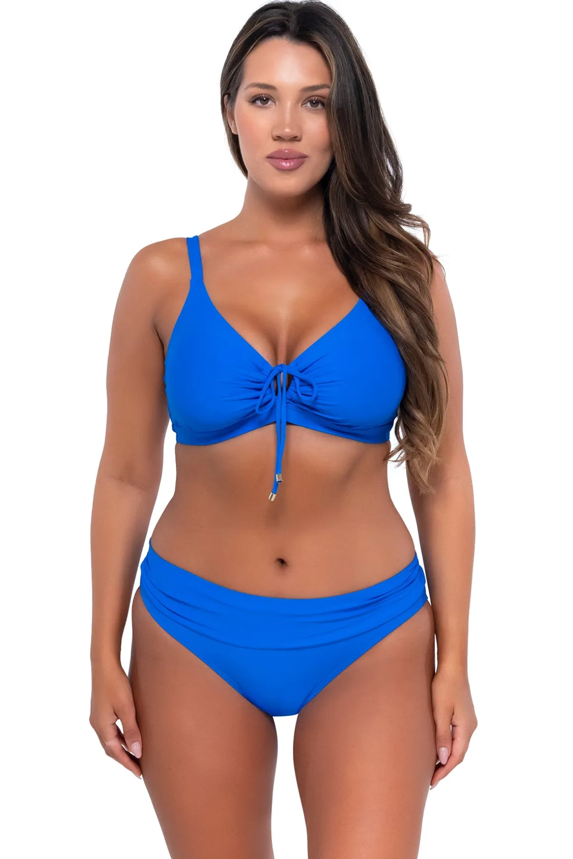 Sunsets Electric Blue Kauai Keyhole Top