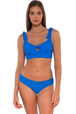 Sunsets Electric Blue Lily Top
