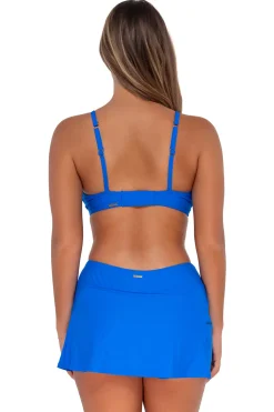 Sunsets Electric Blue Sporty Swim Skirt