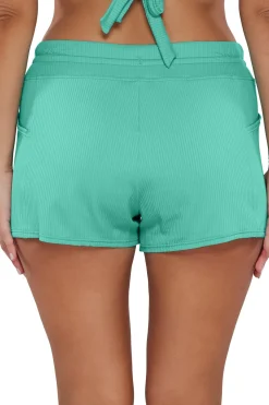 Sunsets Escape Aqua Mist Sandbar Rib Laguna Swim Short